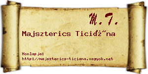 Majszterics Ticiána névjegykártya